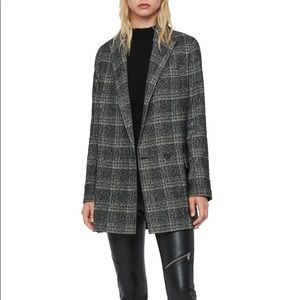 All Saints Lucia Plaid Blazer Jacket Size 8 NWOT